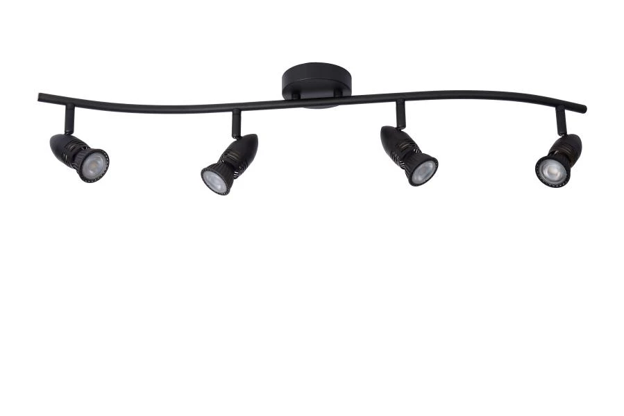 Lucide CARO - Ceiling spotlight - 4xGU10 - Black - off